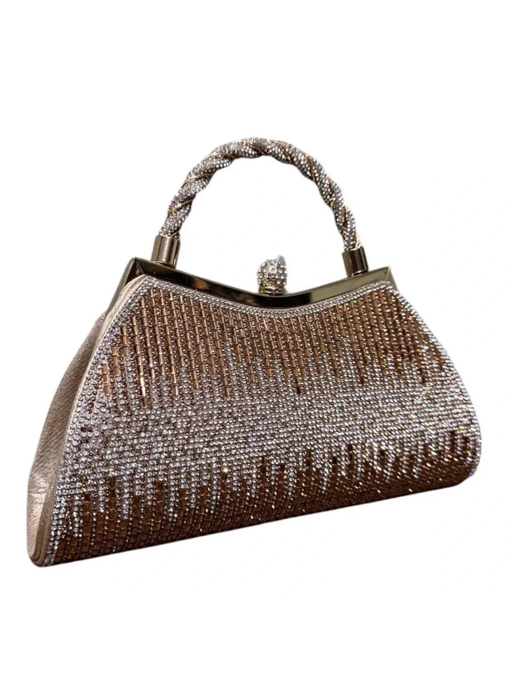 🥂House of Harlow 1960 Champagne Evening Clutch ✨ Gold Crystal Glam ⚜️